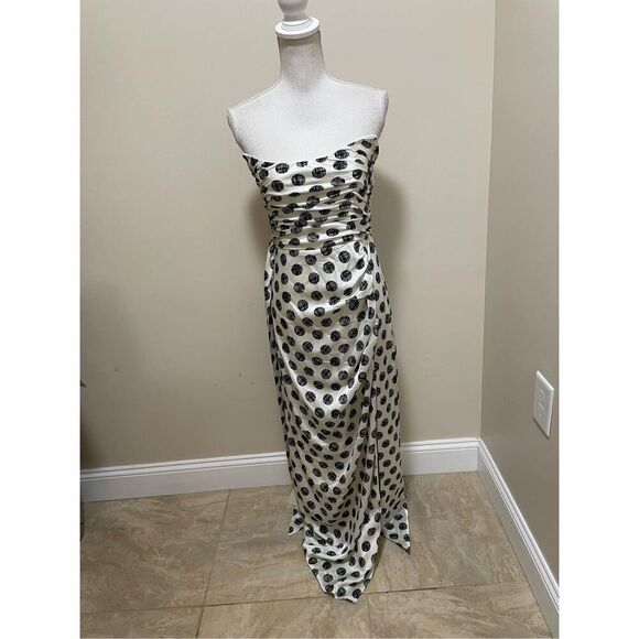 Hutch Strapless Polka Dot Dress Size 4P - Picture 5 of 10